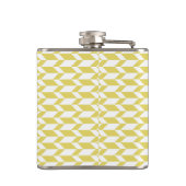 Vetgedrukte tweetonige pijl Chevron Stripe Geel Wi Heupfles (Achterkant)