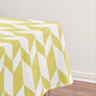 Vetgedrukte tweetonige pijl Chevron Stripe Geel Wi Tafelkleed