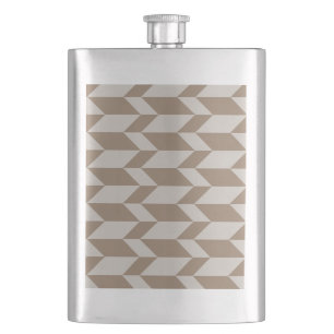 Vetgedrukte tweetonige pijl Chevron Stripe Neutral Flacon