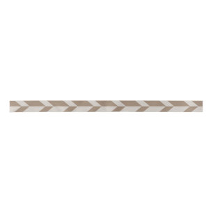 Vetgedrukte tweetonige pijl Chevron Stripe Neutral Satijnen Lint