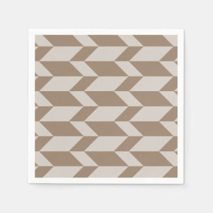 Vetgedrukte tweetonige pijl Chevron Stripe Neutral Servet
