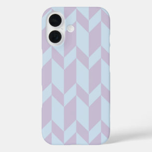 Vetgedrukte tweetonige pijl Chevron Stripe Poeder iPhone 16 Hoesje