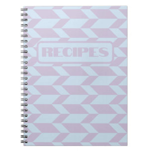 Vetgedrukte tweetonige pijl Chevron Stripe Poeder Notitieboek