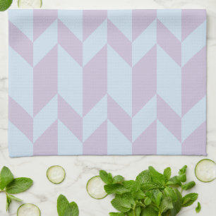 Vetgedrukte tweetonige pijl Chevron Stripe Poeder Theedoek