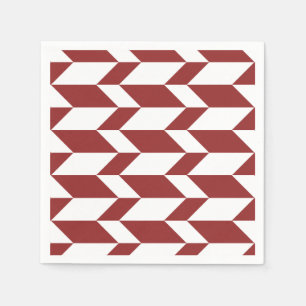 Vetgedrukte tweetonige pijl Chevron Stripe Rood Wi Servet