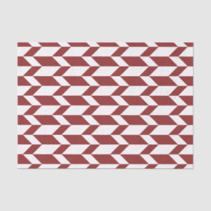Vetgedrukte tweetonige pijl Chevron Stripe Rood Wi Tissuepapier