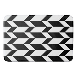 Vetgedrukte tweetonige pijl Chevron Stripe Zwart & Badmat