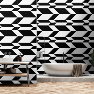 Vetgedrukte tweetonige pijl Chevron Stripe Zwart & Behang