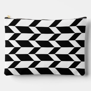 Vetgedrukte tweetonige pijl Chevron Stripe Zwart & Etui