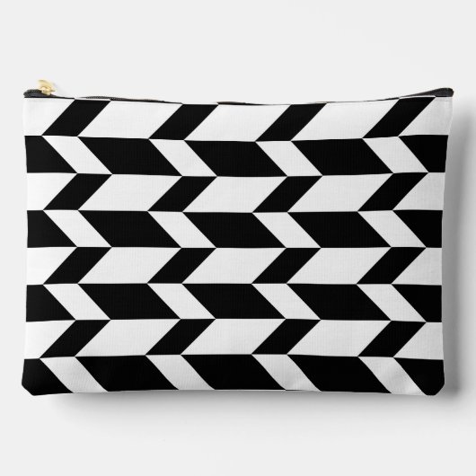 Vetgedrukte tweetonige pijl Chevron Stripe Zwart & Etui (Voorkant)