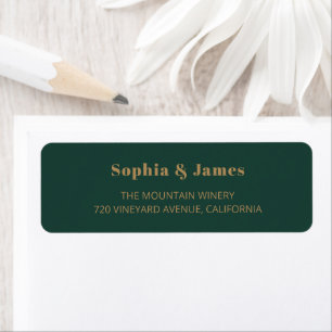 Vetgedrukte typografie Emerald Green Gold Minimali Etiket