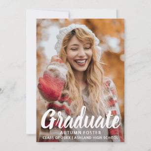 Vetgedrukte typografie Foto Modern Afstuderen Aankondiging