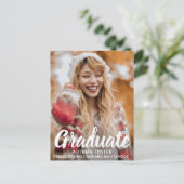 Vetgedrukte typografie Foto Modern Afstuderen Aankondigingskaart (Staand voorkant)