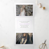 Vetgedrukte typografie Klasse van 2025 fotocollage Drieluik Aankondiging (Binnen)