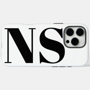 Vetgedrukte typografie Minimale Initialen monogram iPhone 16 Pro Max Hoesje