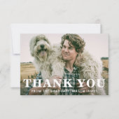 Vetgedrukte typografie Modern Afstuderen Bedankkaart (Voorkant)