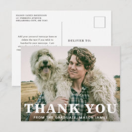 Vetgedrukte typografie Modern Afstuderen Briefkaart