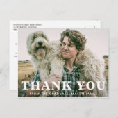 Vetgedrukte typografie Modern Afstuderen Briefkaart (Voorkant / Achterkant)