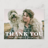 Vetgedrukte typografie Modern Afstuderen Briefkaart (Voorkant)