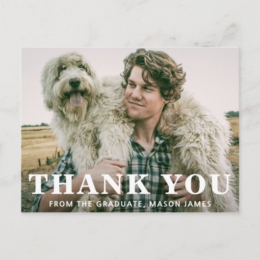 Vetgedrukte typografie Modern Afstuderen Briefkaart (Voorkant)