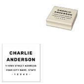 Vetgedrukte typografie moderne minimale naam retou rubberstempel (Gestempeld)