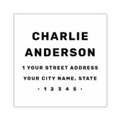 Vetgedrukte typografie moderne minimale naam retou rubberstempel (Afrduk)