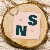 Vetgedrukte typografie Monogram Bruiloftsgeschenk Bedankjes Labels