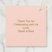 Vetgedrukte typografie Monogram Bruiloftsgeschenk Bedankjes Labels (Achterkant)