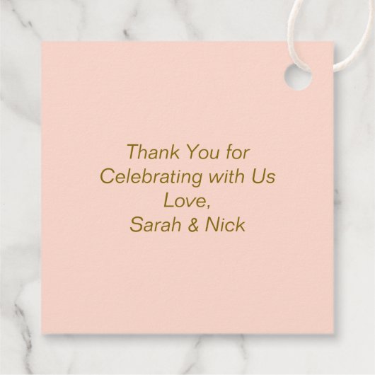 Vetgedrukte typografie Monogram Bruiloftsgeschenk Bedankjes Labels (Achterkant)