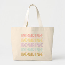 Vetgedrukte typografie Retro afdruk Grote Tote Bag