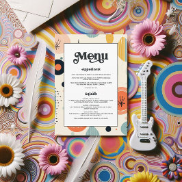 Vetgedrukte typografie  retro patroonbruiloft menu