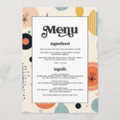 Vetgedrukte typografie  retro patroonbruiloft menu (Voorkant)
