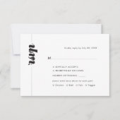 Vetgedrukte typografie RSVP Response Kaart (Voorkant)