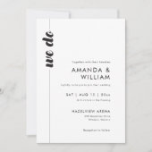 Vetgedrukte typografie Uitnodiging bruiloft (Voorkant)