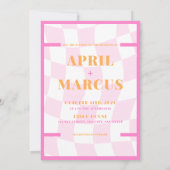 Vetgedrukte typografie Vibrant Roze Sinaasappel Mo Kaart (Achterkant)