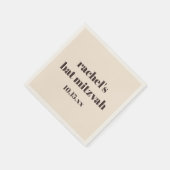 Vetgedrukte typografie Warm bruin Aangepast Schatt Servet (Hoek)