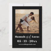 Vetgedrukte typografie Zwart-wit Save the Date Kaart (Achterkant)