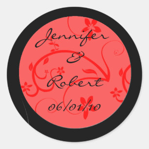 Vetgedrukte uitdrukkingen: Scarlet Red en Black Mo Ronde Sticker