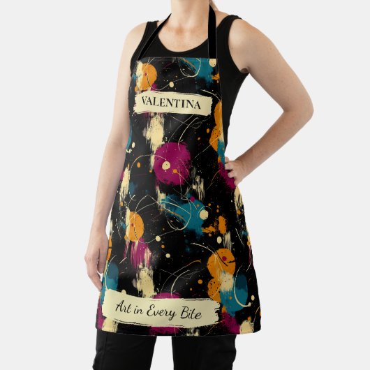 Vetgedrukte verf Splatter Schort met aangepaste na (Insitu)