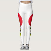 Vetgedrukte verklaring Japanse vlag Leggings (Voorkant)
