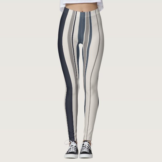 Vetgedrukte verticale strepen leggings (Voorkant)