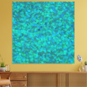 Vetgedrukte vertidiaanse groene aquakleur canvas afdruk (Insitu (Woonkamer))