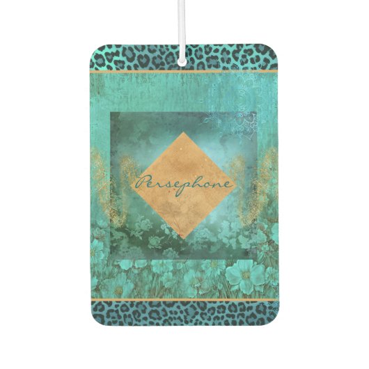 Vetgedrukte vertidiaanse groene aquakleur luchtverfrisser (Voorkant)