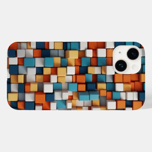 Vetgedrukte vierkanten Case-Mate iPhone case (Achterkant (horizontaal))