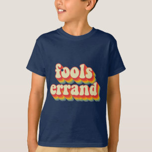 Vetgedrukte Vintage "Fools Errand" Graphic Print # T-shirt