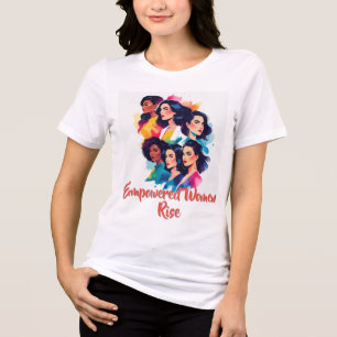 Vetgedrukte vrouwen Waterverf Portret Tri-Blend Shirt