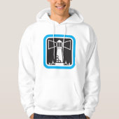 Vetgedrukte vuurtoren Beacon met Ocean Waves Icon Hoodie (Voorkant)