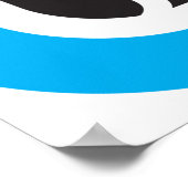 Vetgedrukte vuurtoren Beacon met Ocean Waves Icon Poster (Hoek)