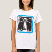 Vetgedrukte vuurtoren Beacon met Ocean Waves Icon T-shirt (Voorkant)