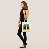 Vetgedrukte vuurtoren Beacon met Ocean Waves Icon Tote Bag